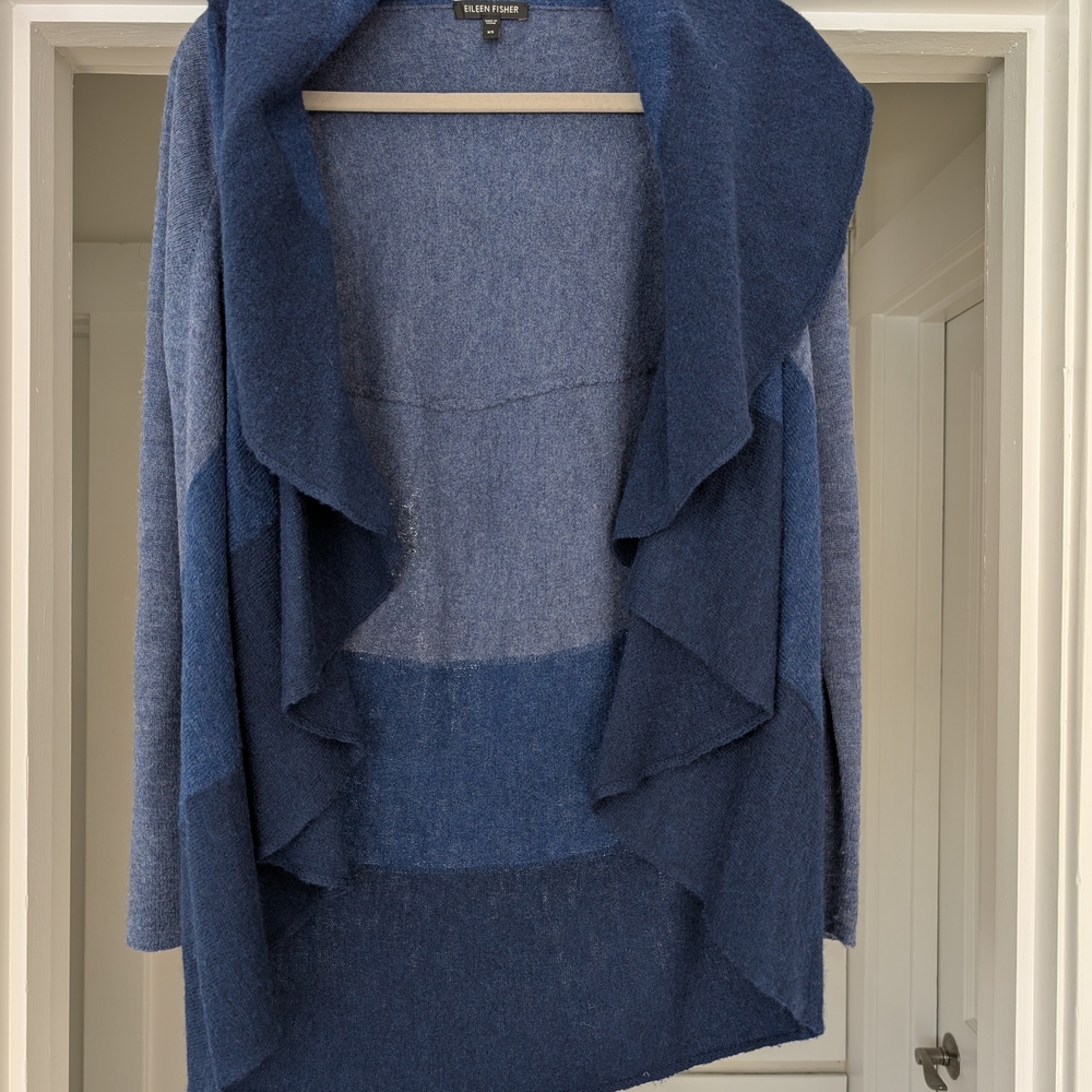 Eileen Fisher Blue Cardigan Sweater XS